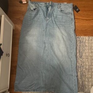 KUT Light Blue Denim Maxi Skirt